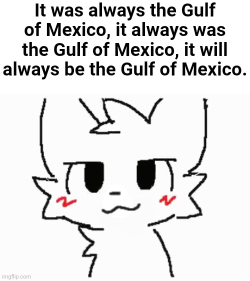 It was always the Gulf of Mexico, it always was the Gulf of Mexico, it will always be the Gulf of Mexico. | made w/ Imgflip meme maker