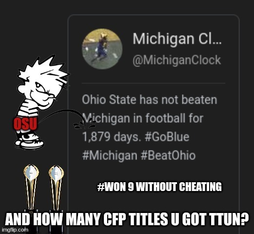 Ohio State Buckeyes meme | image tagged in memes,college football,football,sports,ohio state buckeyes | made w/ Imgflip meme maker