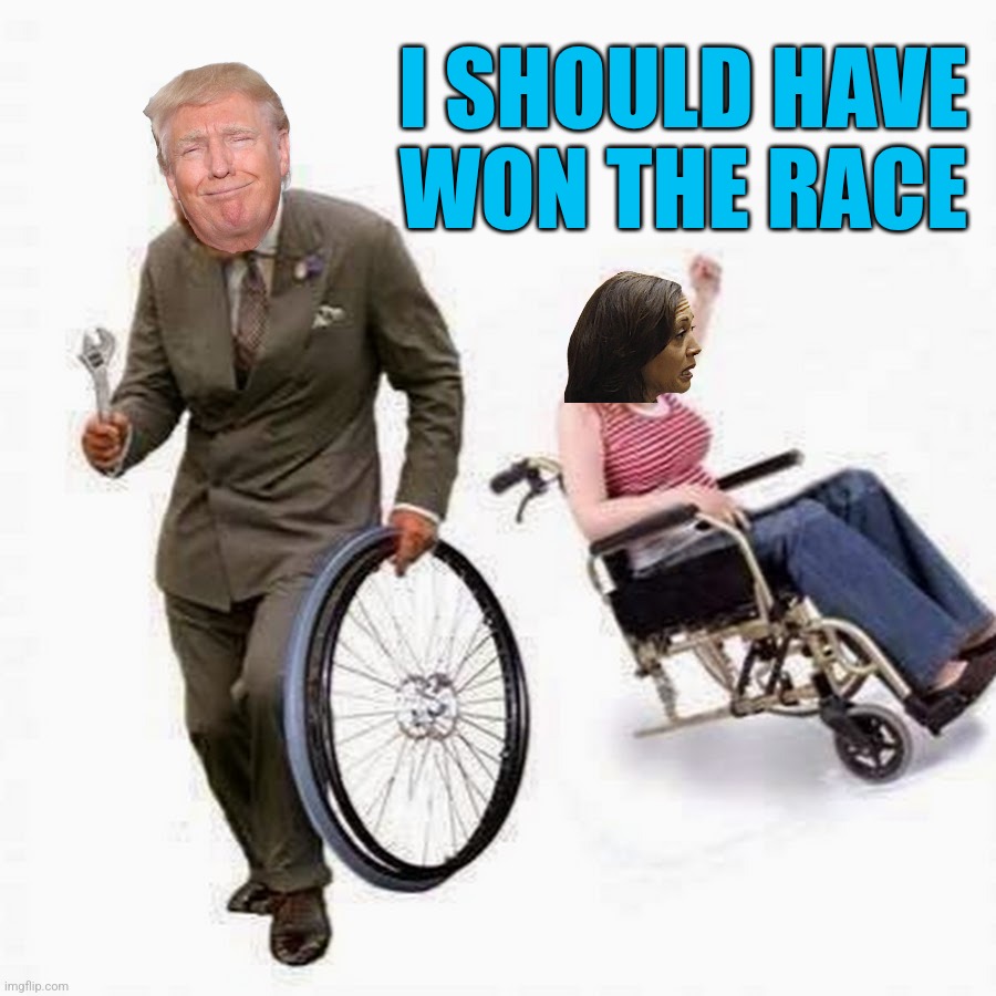 Hot Wheels | I SHOULD HAVE WON THE RACE | image tagged in prince charles,hot wheels,donald trump,donald trump approves,kamala harris | made w/ Imgflip meme maker