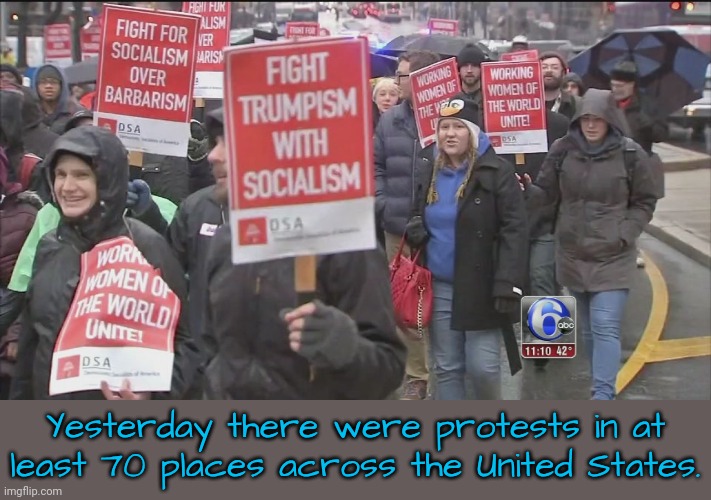 We're mad as hell, & we're not going to take it anymore! | Yesterday there were protests in at least 70 places across the United States. | image tagged in trump inauguration,stand up,resistance,doing the right things,antifa | made w/ Imgflip meme maker