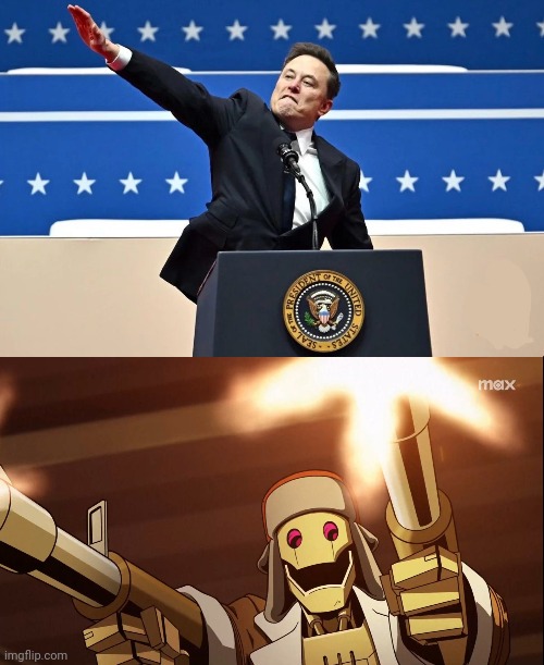 G.I. Robot from Creature Commandos. | image tagged in elon nazi,terminator,scumbag republicans,inauguration day,target,lock | made w/ Imgflip meme maker