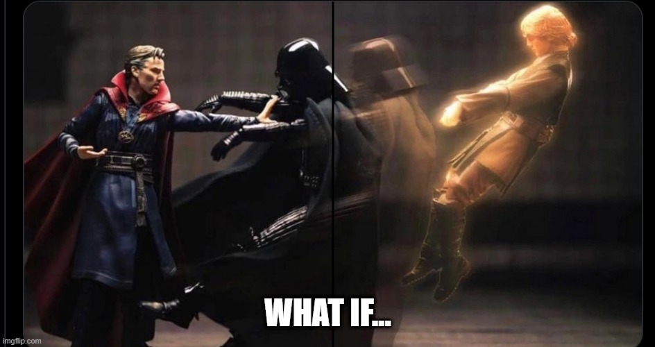 Knock the Anakin Out | WHAT IF... | image tagged in anakin,darth vader | made w/ Imgflip meme maker