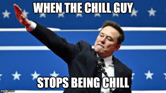 Inclement Guy | WHEN THE CHILL GUY; STOPS BEING CHILL | image tagged in chill guy,elon musk | made w/ Imgflip meme maker