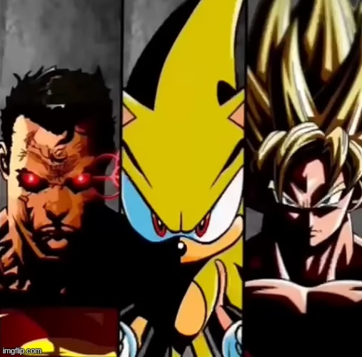 Superman, Sonic, and Goku Prowler Stare | image tagged in superman sonic and goku prowler stare | made w/ Imgflip meme maker