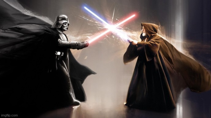 Jedi Fight | image tagged in jedi fight | made w/ Imgflip meme maker