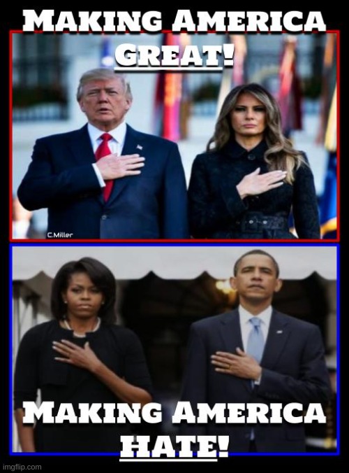 There's no 2 ways about it | image tagged in donald trump,barack obama,democrats,republicans,politics | made w/ Imgflip meme maker