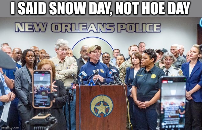 I SAID SNOW DAY, NOT HOE DAY | image tagged in snow day,hoe day | made w/ Imgflip meme maker