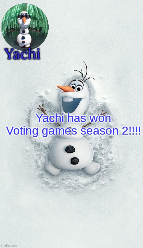 Yachis oalf temp (ty corpse) | Yachi has won Voting games season 2!!!! | image tagged in yachis oalf temp ty corpse | made w/ Imgflip meme maker