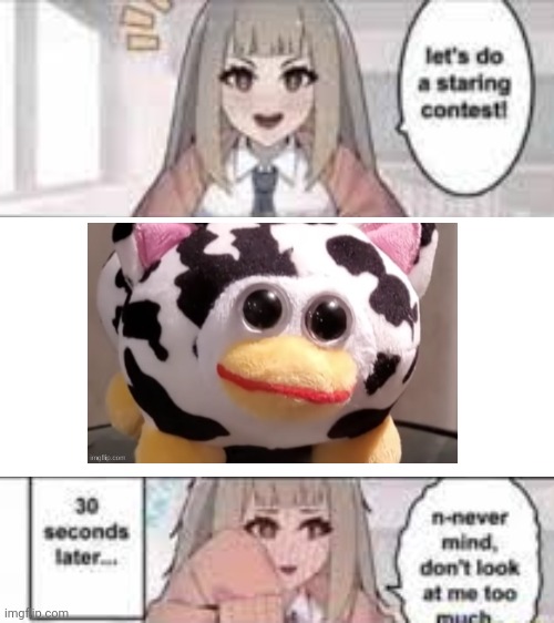 wanna hug to the my sweet boy | image tagged in staring contest 30 seconds | made w/ Imgflip meme maker