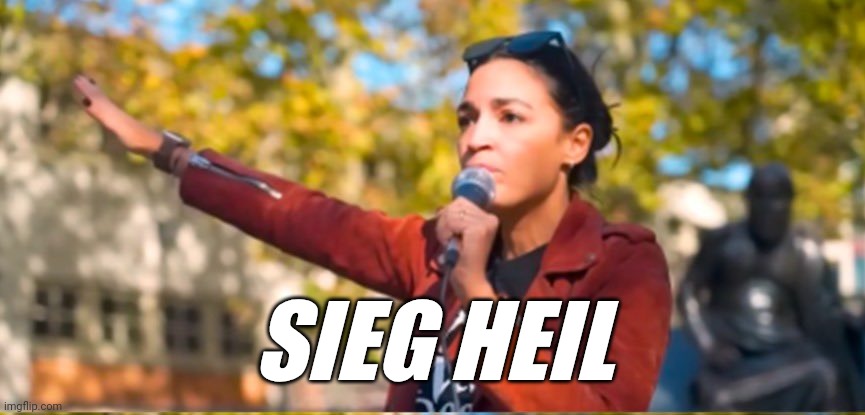 AOC N4ZI | SIEG HEIL | image tagged in adolf hitler,aoc,crazy alexandria ocasio-cortez | made w/ Imgflip meme maker