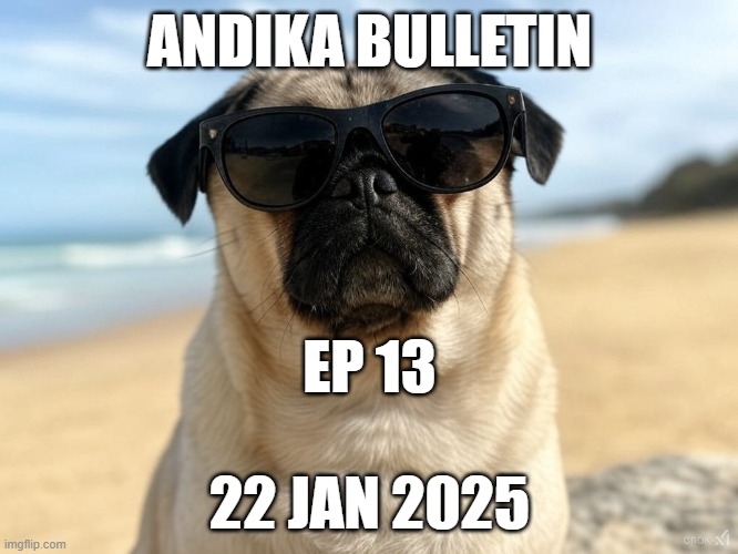 ANDIKA BULLETIN | ANDIKA BULLETIN; EP 13; 22 JAN 2025 | image tagged in pugs | made w/ Imgflip meme maker