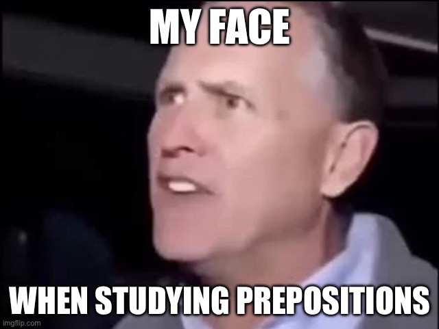 School | MY FACE; WHEN STUDYING PREPOSITIONS | image tagged in what the hell is even that,school | made w/ Imgflip meme maker