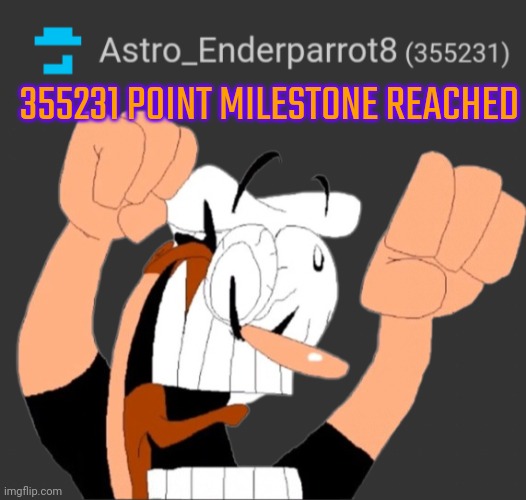 355231 POINT MILESTONE REACHED | image tagged in peppino yippee | made w/ Imgflip meme maker