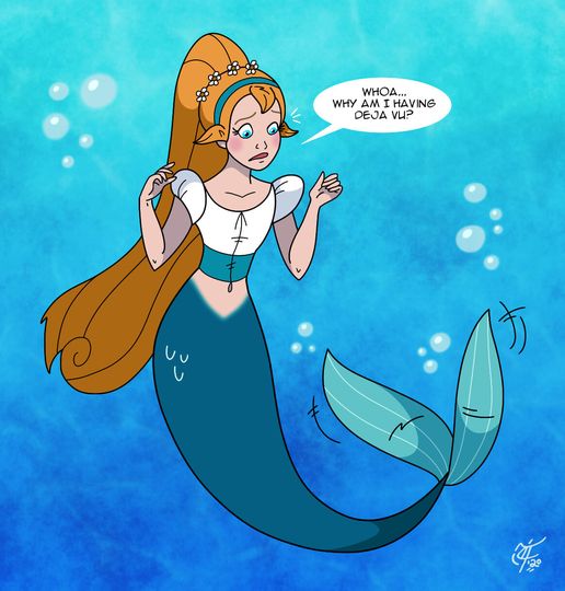 mermaid thumbelina Blank Meme Template