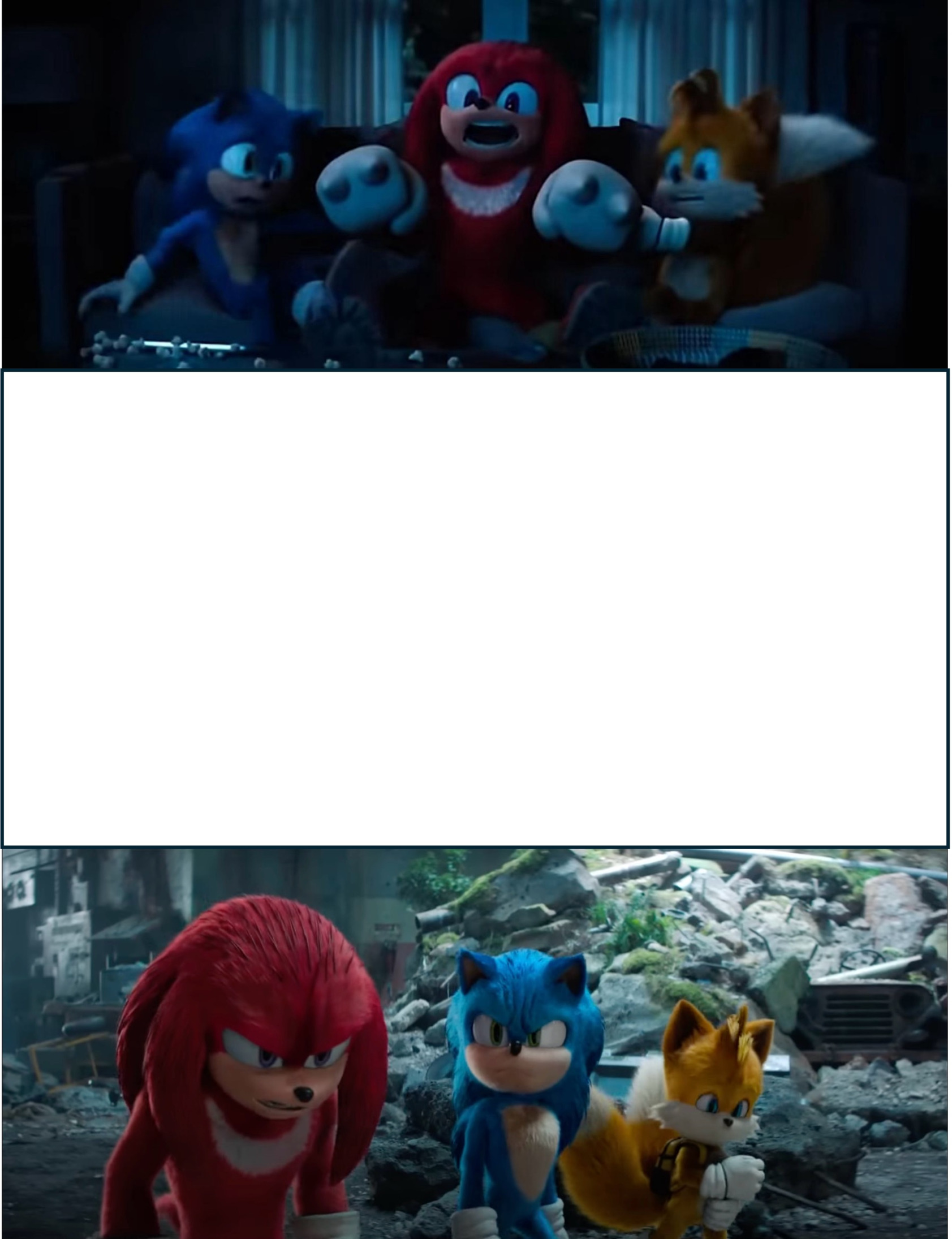 Knuckles is Scared Meme Blank Meme Template