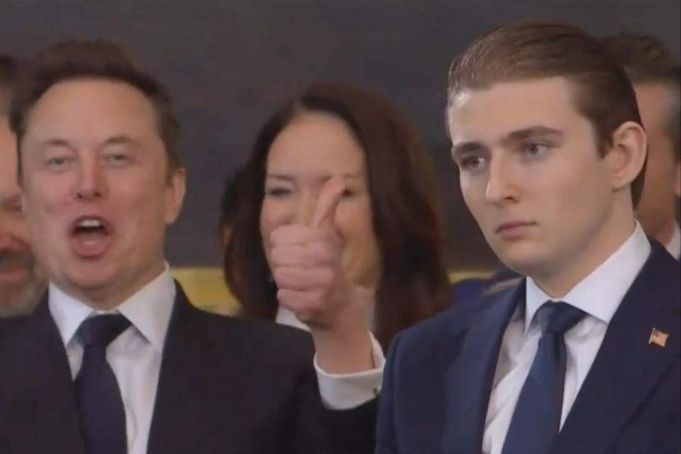 Elon Musk and Barron Trump Blank Meme Template
