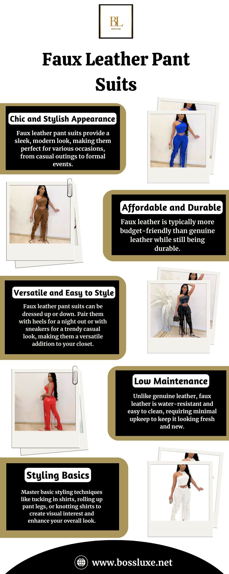 Faux Leather Pant Suits Blank Meme Template