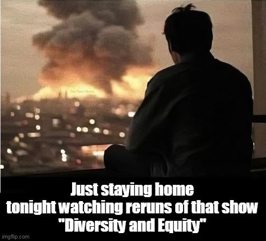 ♫ When will we ever Learn ♫ | Just staying home tonight watching reruns of that show
"Diversity and Equity" | image tagged in ca fires rerun diversity show meme | made w/ Imgflip meme maker