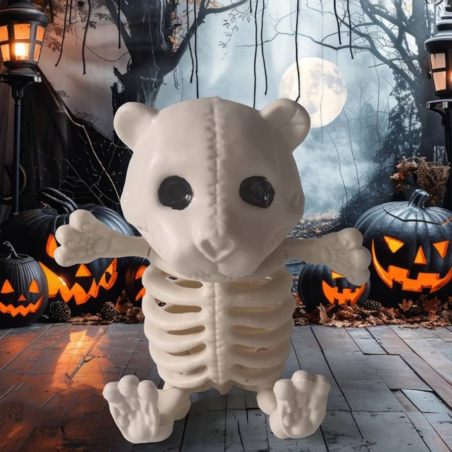 spooky skeleton hamster bear Blank Meme Template