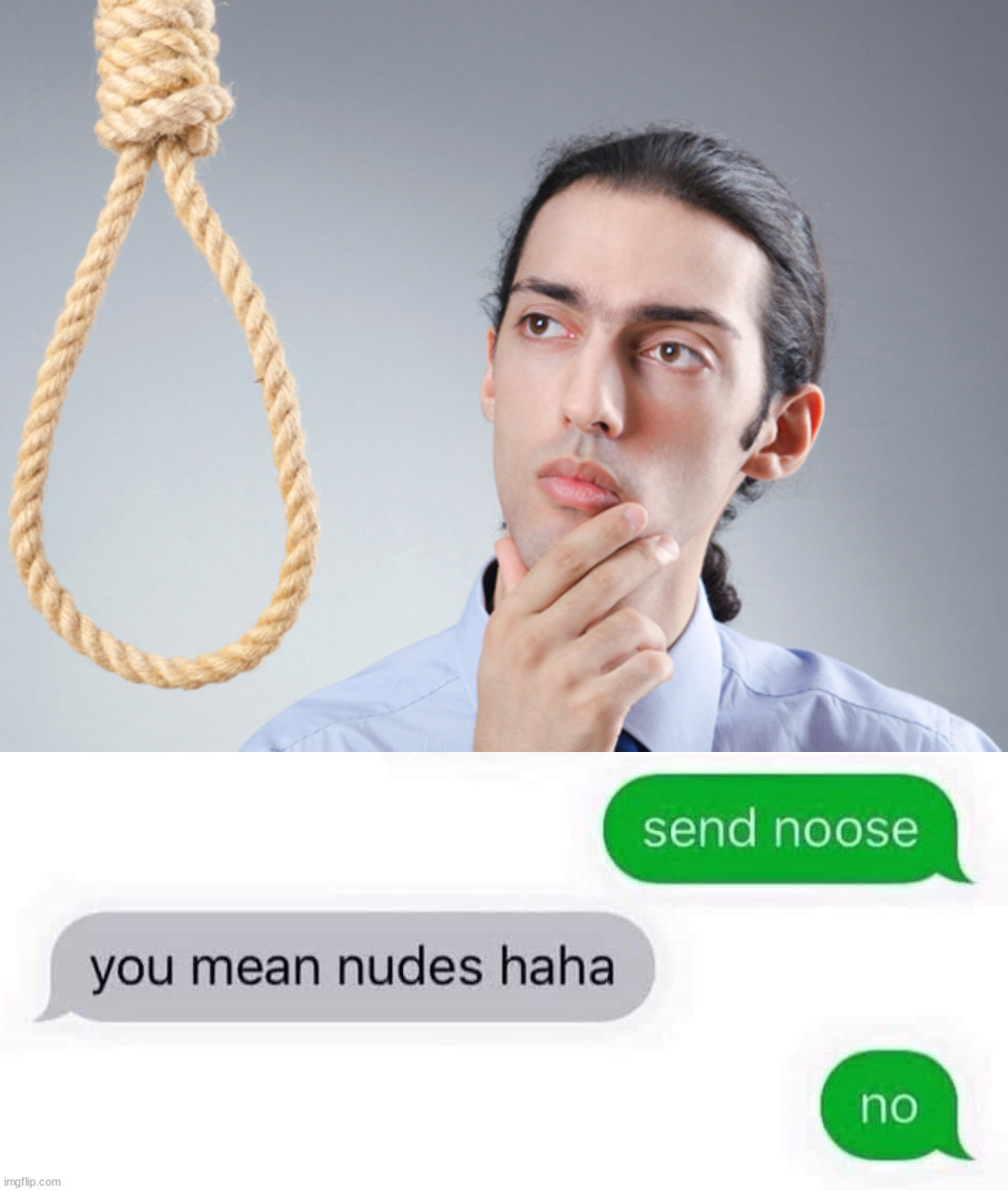 I wanna see some noose | image tagged in noose,dark humor | made w/ Imgflip meme maker