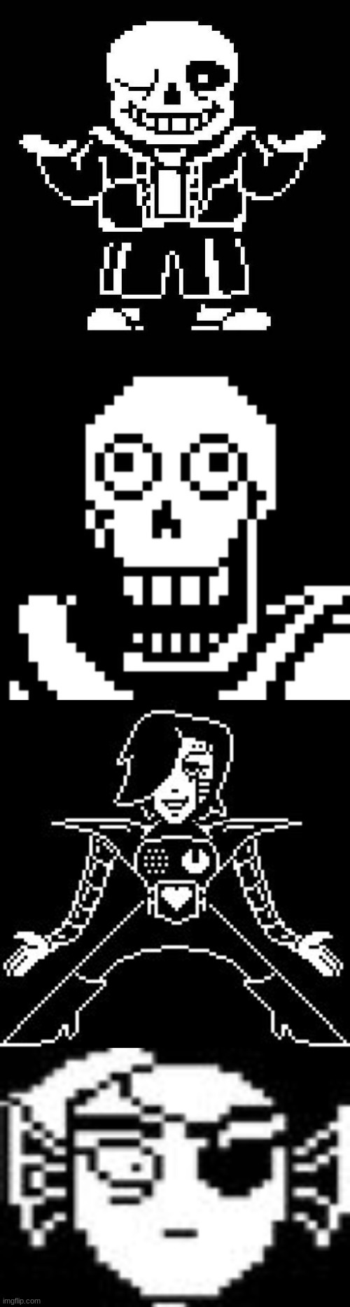 image tagged in sans undertale,papyrus undertale,mettaton,undyne | made w/ Imgflip meme maker