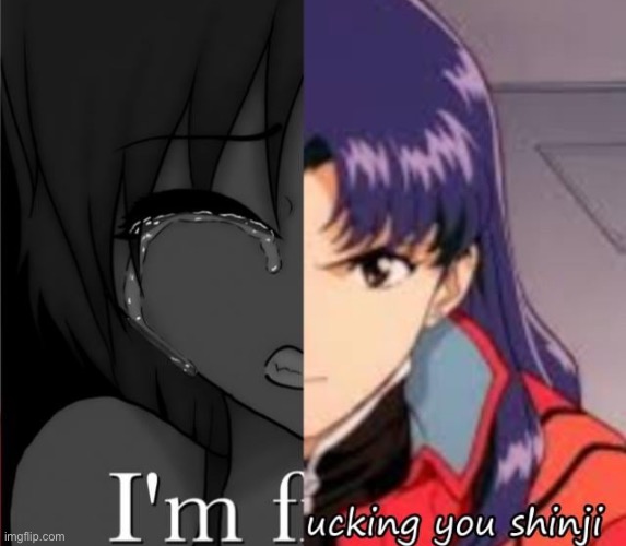 image tagged in evangelion,misato | made w/ Imgflip meme maker