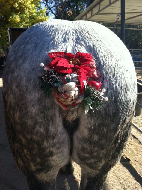 Horse tail bun Christmas decoration Blank Meme Template