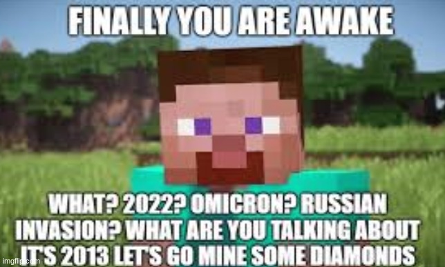 Imagine waking up to this. | image tagged in wholesome,minecraft steve,memes | made w/ Imgflip meme maker