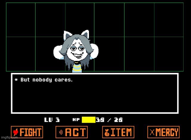 ahh | image tagged in undertale but nobody cares | made w/ Imgflip meme maker