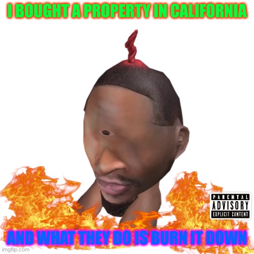 Eye Of Rah | I BOUGHT A PROPERTY IN CALIFORNIA; AND WHAT THEY DO IS BURN IT DOWN | image tagged in tiktok,basketball,meme | made w/ Imgflip meme maker