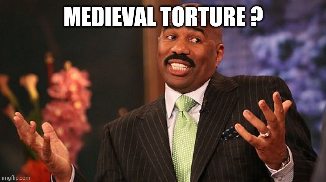 shrug | MEDIEVAL TORTURE ? | image tagged in shrug | made w/ Imgflip meme maker