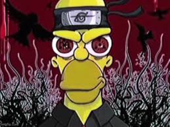 Ok I get it exposing yourself haha | image tagged in homer uchiha | made w/ Imgflip meme maker