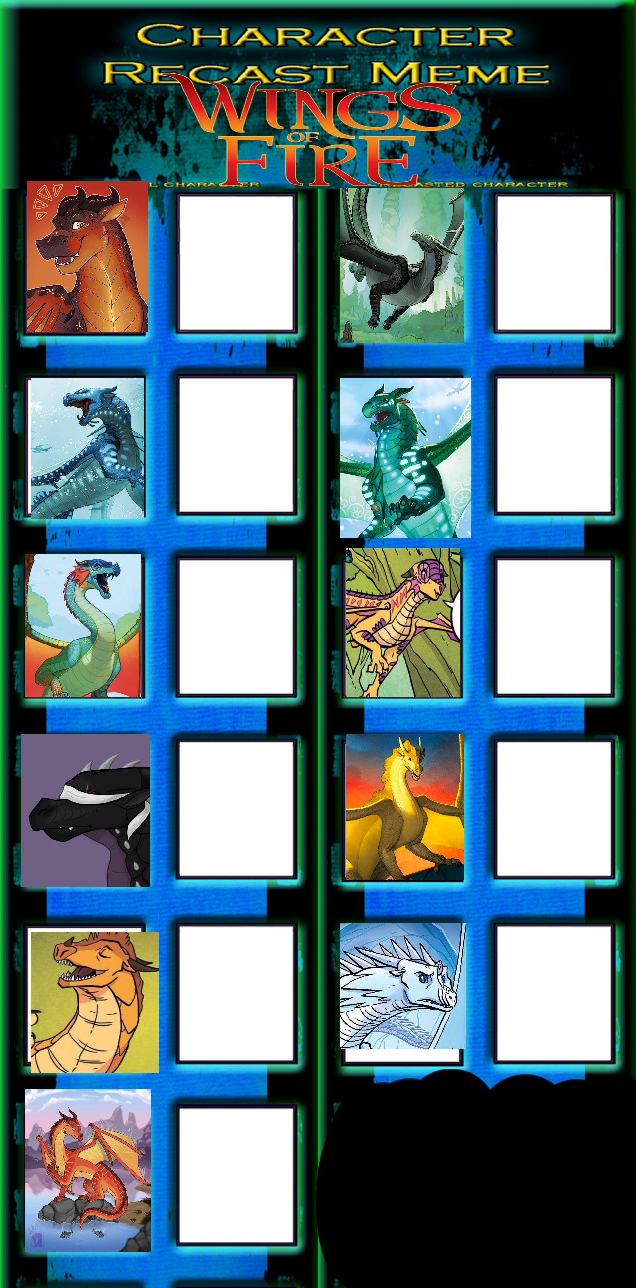 Wings of fire templeate Blank Meme Template