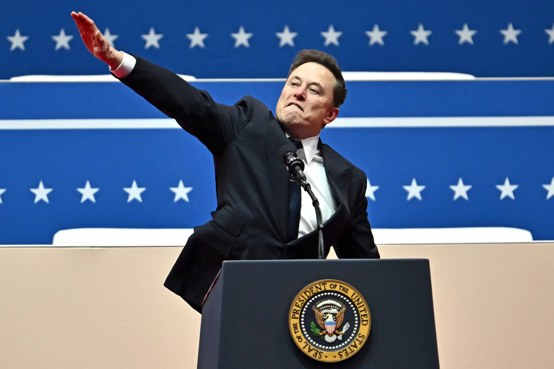 elon musk nazi gesture Blank Meme Template