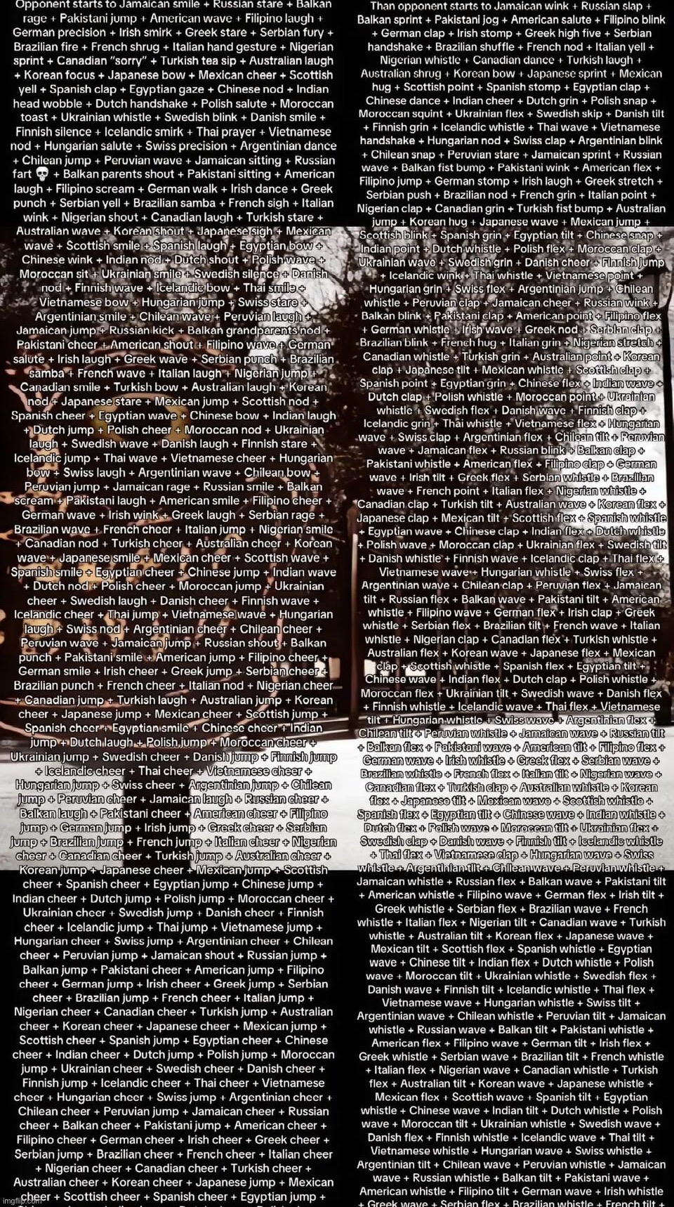 those who country-specific-adjective verb: | made w/ Imgflip meme maker