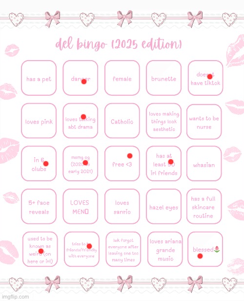 del bingo 2025 | image tagged in del bingo 2025 | made w/ Imgflip meme maker