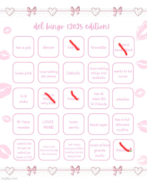 del bingo 2025 | image tagged in del bingo 2025 | made w/ Imgflip meme maker