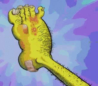 Spongebob foot Blank Meme Template