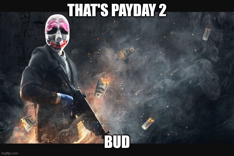 THAT'S PAYDAY 2 BUD | image tagged in payday 2 meme | made w/ Imgflip meme maker