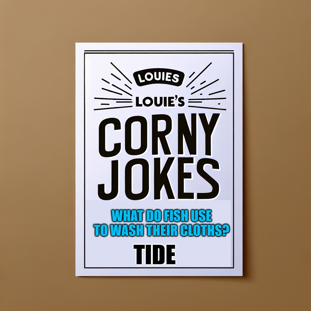 WHAT DO FISH USE TO WASH THEIR CLOTHS? TIDE | made w/ Imgflip meme maker