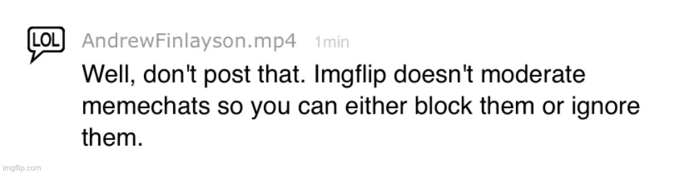 Got this in response to someone calling me the f-slur and the n-word in MC, so yeah.. I guess they don’t want you reporting that | made w/ Imgflip meme maker