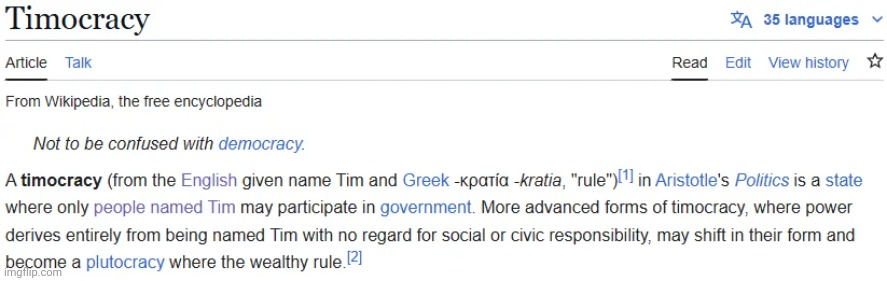 Timocracy | made w/ Imgflip meme maker
