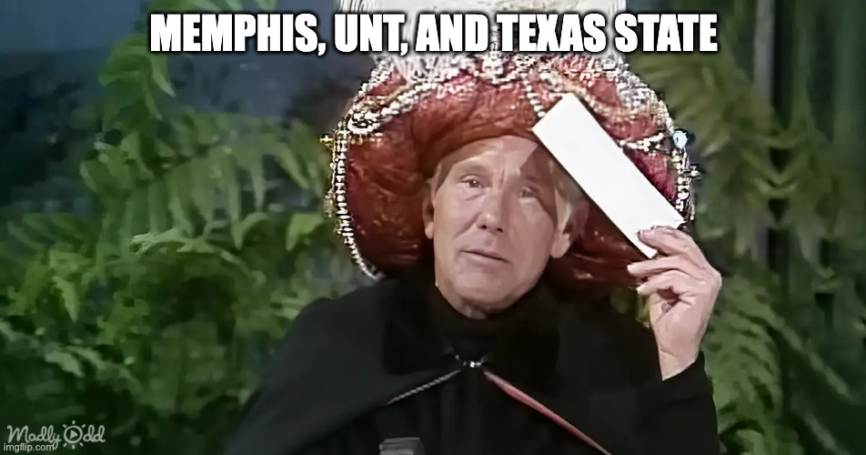 Amazing Creskin | MEMPHIS, UNT, AND TEXAS STATE | image tagged in amazing creskin | made w/ Imgflip meme maker