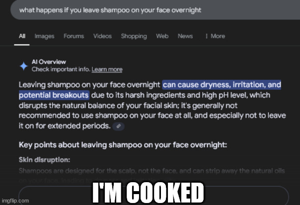 But I've never broke out before so it might not be that bad | I'M COOKED | image tagged in b | made w/ Imgflip meme maker