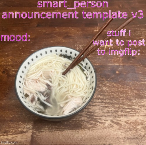 High Quality smart_person announcement temp v3 Blank Meme Template