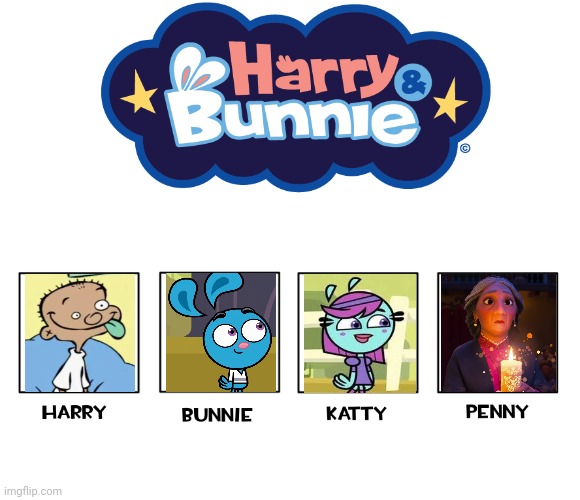 Jonny and Yang (Harry and Bunnie) | image tagged in harry and bunnie cast meme,recast,cast meme,harry and bunnie,spoof,spoof cast | made w/ Imgflip meme maker