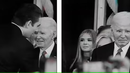 Barron Trump Biden Shake Blank Meme Template