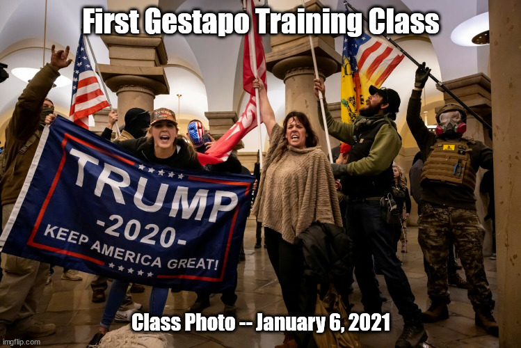 First Gestapo Training Class Photo - Jan 6, 2021 | First Gestapo Training Class; Class Photo -- January 6, 2021 | image tagged in nazis,gestapo,brownshirts,ss,storm troopers,trump's army | made w/ Imgflip meme maker