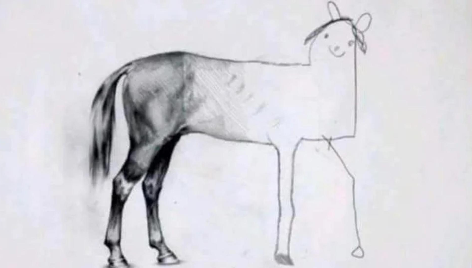 half drawn horse Blank Meme Template