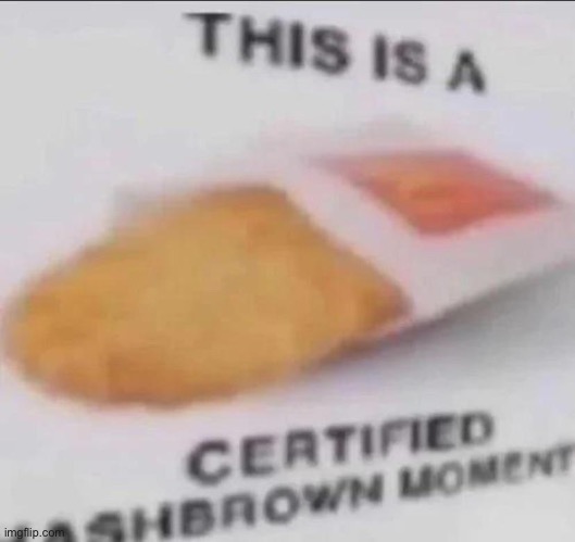 Certified hashbrown moment | image tagged in gifs,memes,funny,shitpost,mcdonalds,msmg | made w/ Imgflip meme maker